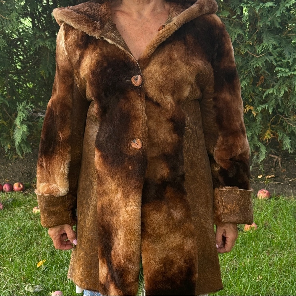 Brown Faux Fur Women's Coat